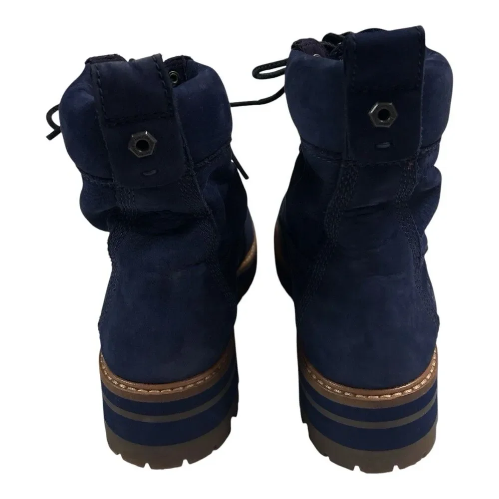 Timberland Courmayeur Valley Women’s Size 9.5 Hiking Boots Blue Nubuck Leather